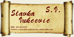 Slavka Vukčević vizit kartica